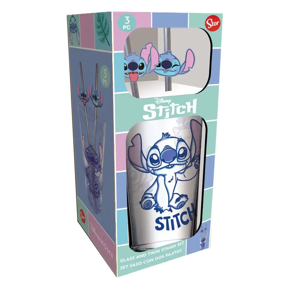 Lilo & Stitch Staklena čaša sa slamčicama Stitch 485 ml fotografija proizvoda
