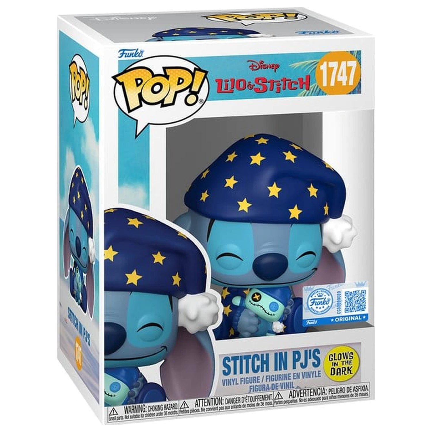 Lilo & Stitch Funko POP! Vinilna figura Stitch Starry PJs (GW) 9 cm fotografija proizvoda