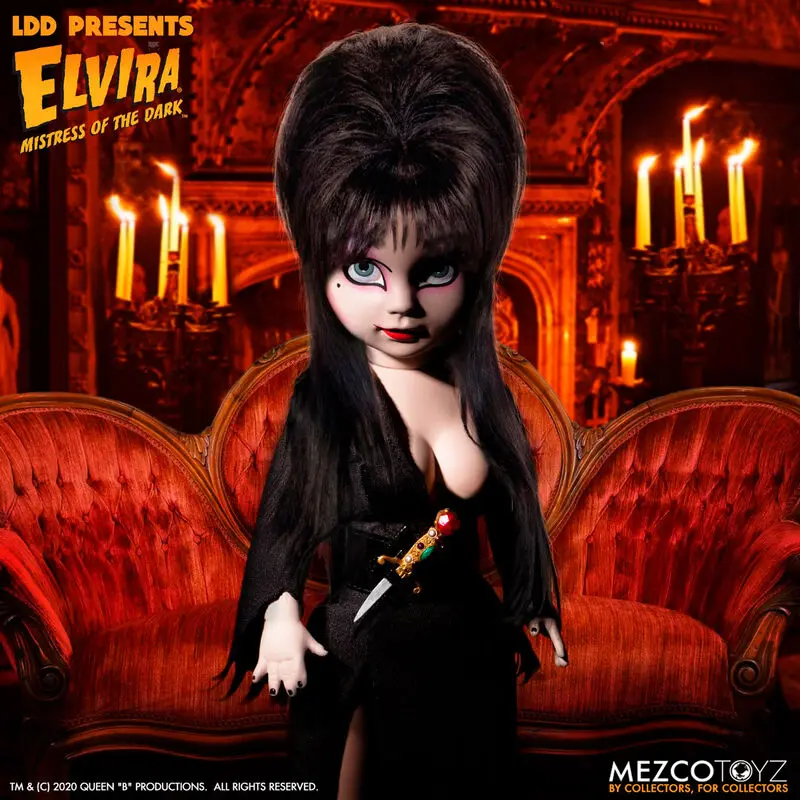 Elvira Mistress of the Dark Living Dead Dolls lutka Elvira 25 cm fotografija proizvoda