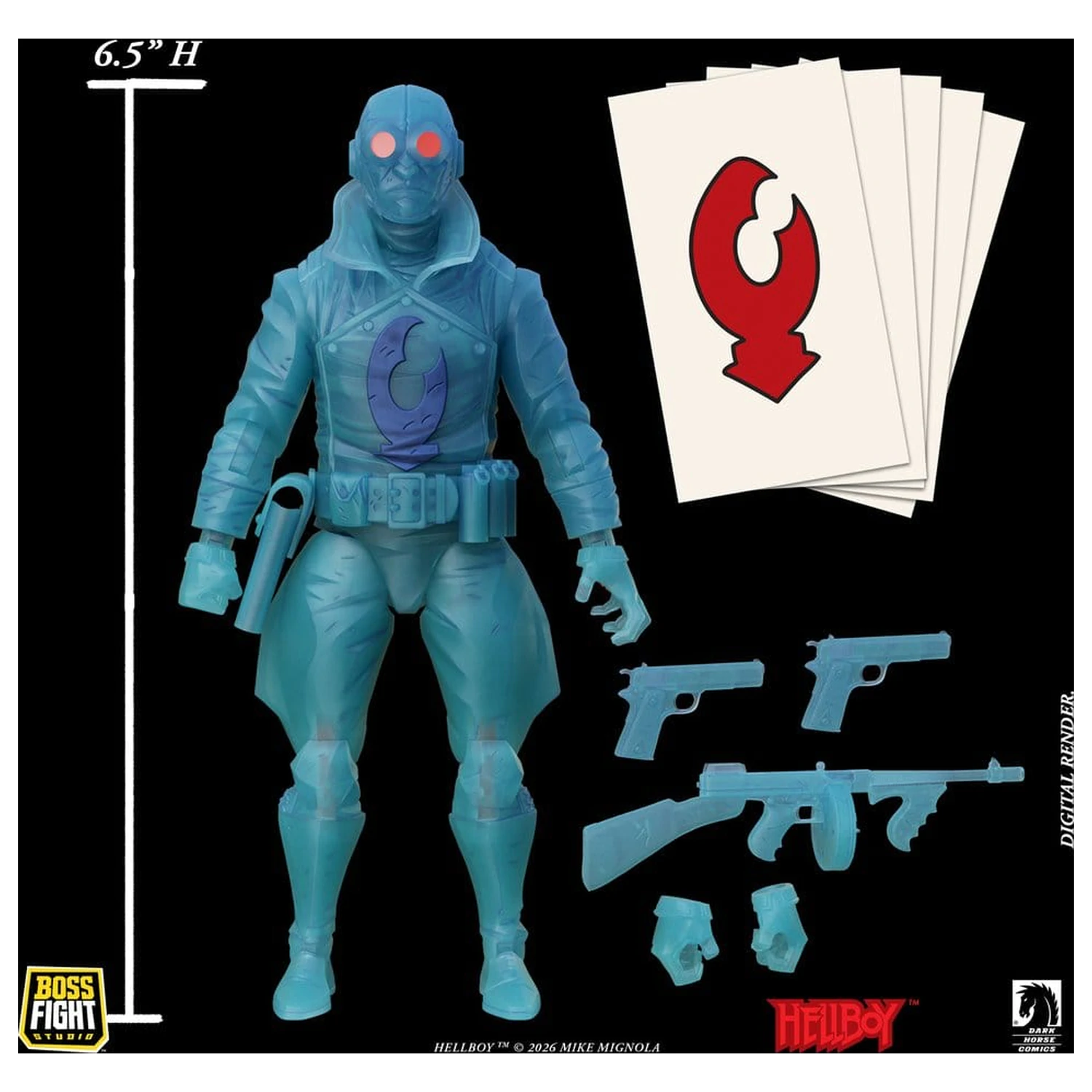 Lobster Johnson 1/12 akcijska figura The Ghost of Lobster Johnson (Limited Edition) 17 cm fotografija proizvoda