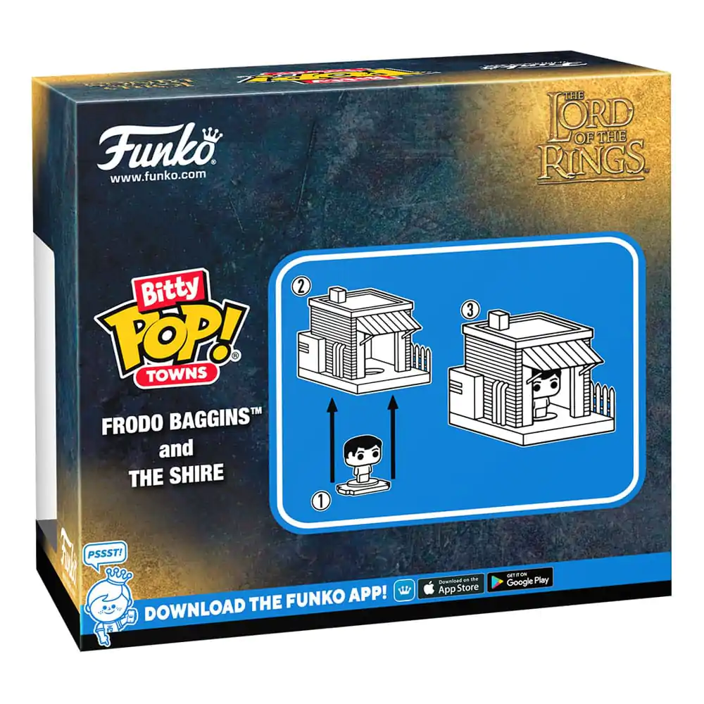 Lord of the Rings Bitty Funko POP! Town Vinil Figurica Frodo u Shireu fotografija proizvoda