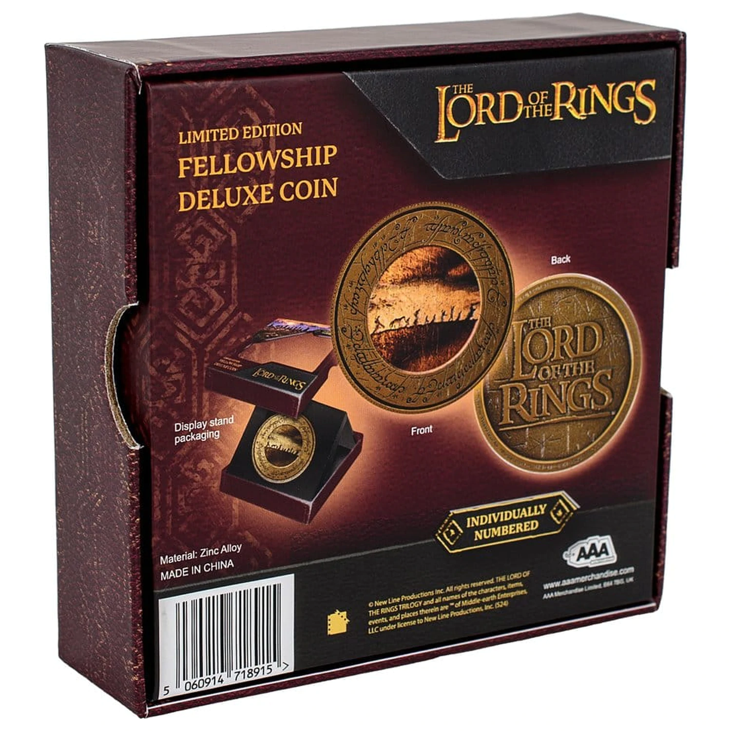 Lord of the Rings Kovanica s stalkom za izlaganje The Fellowship fotografija proizvoda