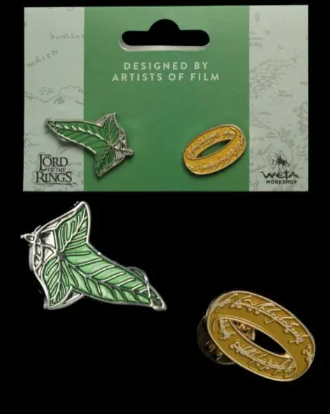 Lord of the Rings Collectors set znački 2-Pack Elfen Leaf & One Ring fotografija proizvoda