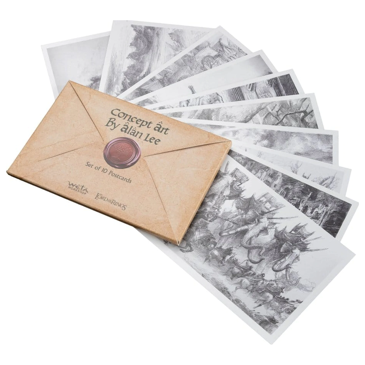 Lord of the Rings Set razglednica Konceptna umjetnost Alana Leeja: The Lord of the Rings 15 x 12 cm fotografija proizvoda