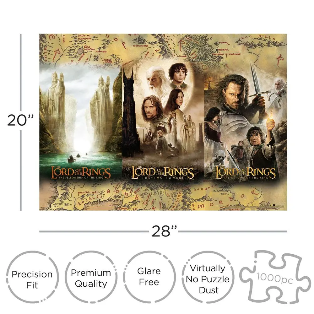 Lord of the Rings Jigsaw Puzzle Triptih (1000 dijelova) fotografija proizvoda