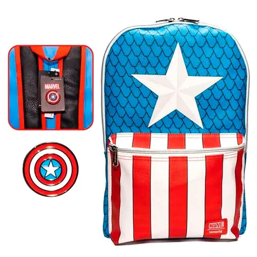 Loungefly Marvel Captain America ruksak s bedžem 45cm fotografija proizvoda