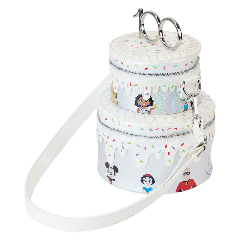 Loungefly Disney 100 Anniversary Celebration Cake crossbody torba fotografija proizvoda