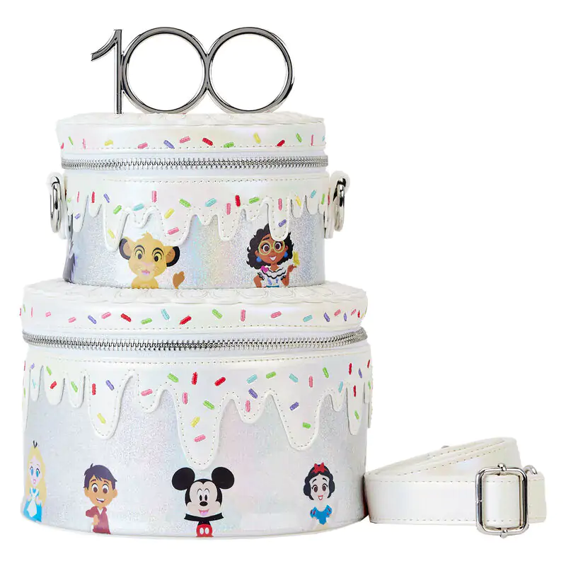 Loungefly Disney 100 Anniversary Celebration Cake crossbody torba fotografija proizvoda