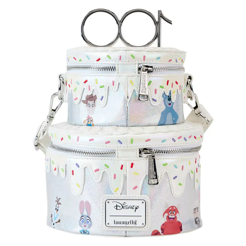 Loungefly Disney 100 Anniversary Celebration Cake crossbody torba fotografija proizvoda
