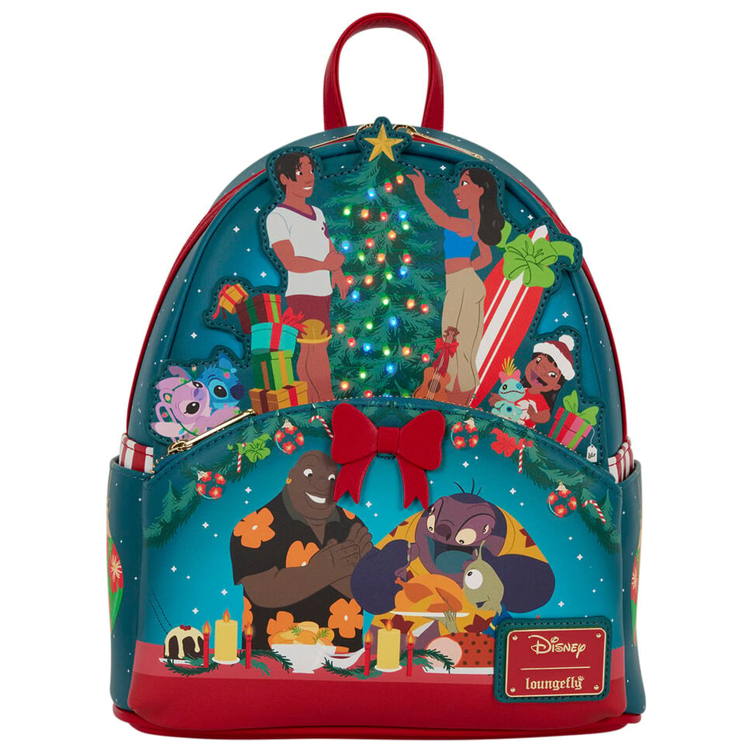 Loungefly Disney Lilo & Stitch Holiday Stitch ruksak 26 cm fotografija proizvoda