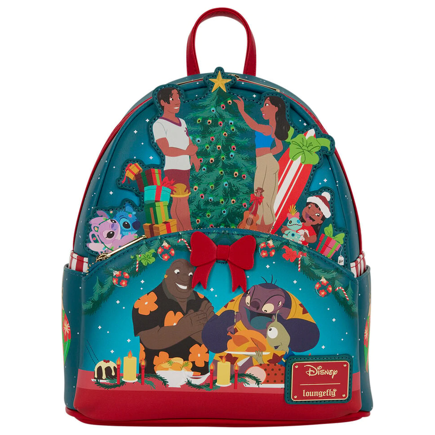 Loungefly Disney Lilo & Stitch Holiday Stitch ruksak 26 cm fotografija proizvoda
