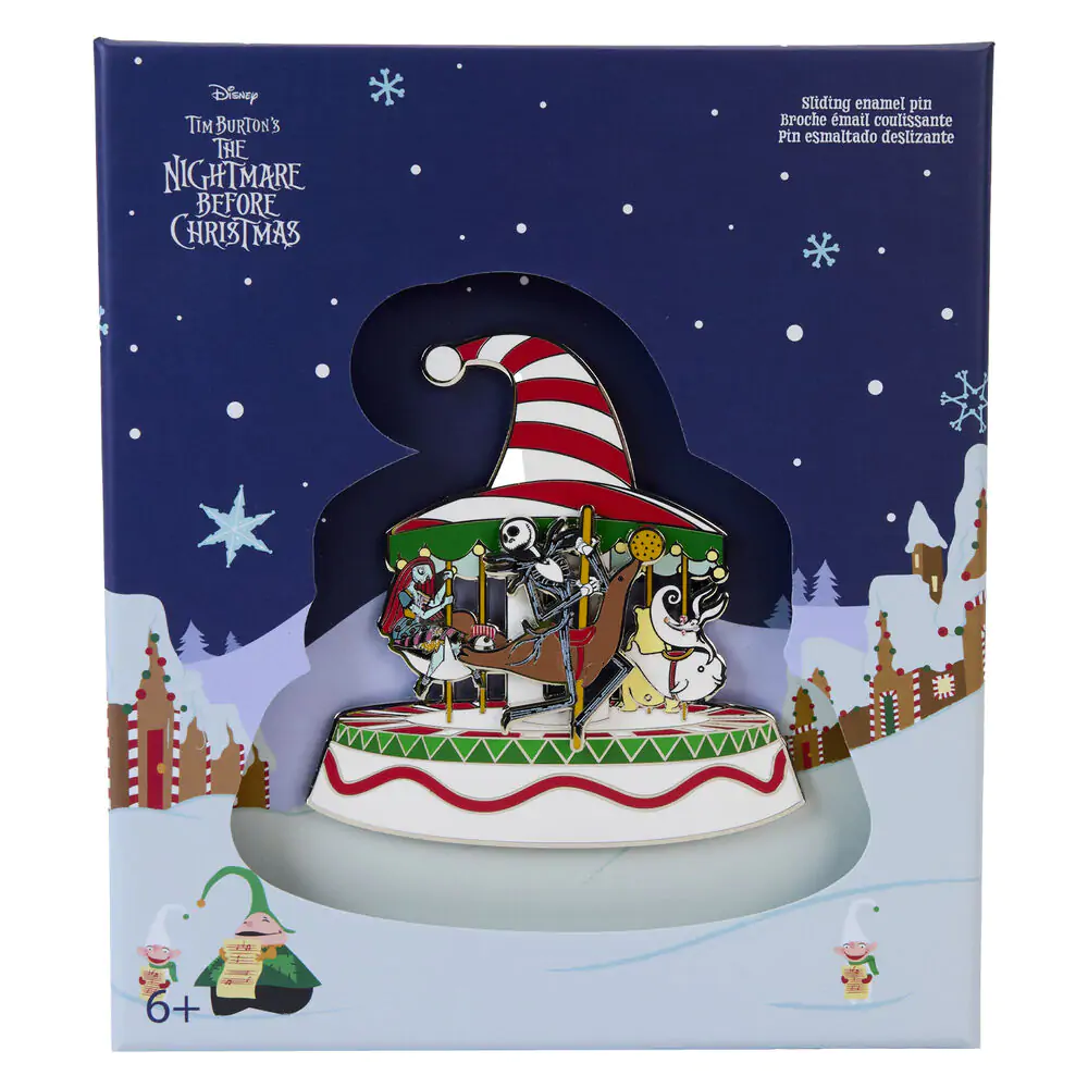 Loungefly Disney Nightmare Before Christmas Town Carousel emajlirani pin fotografija proizvoda