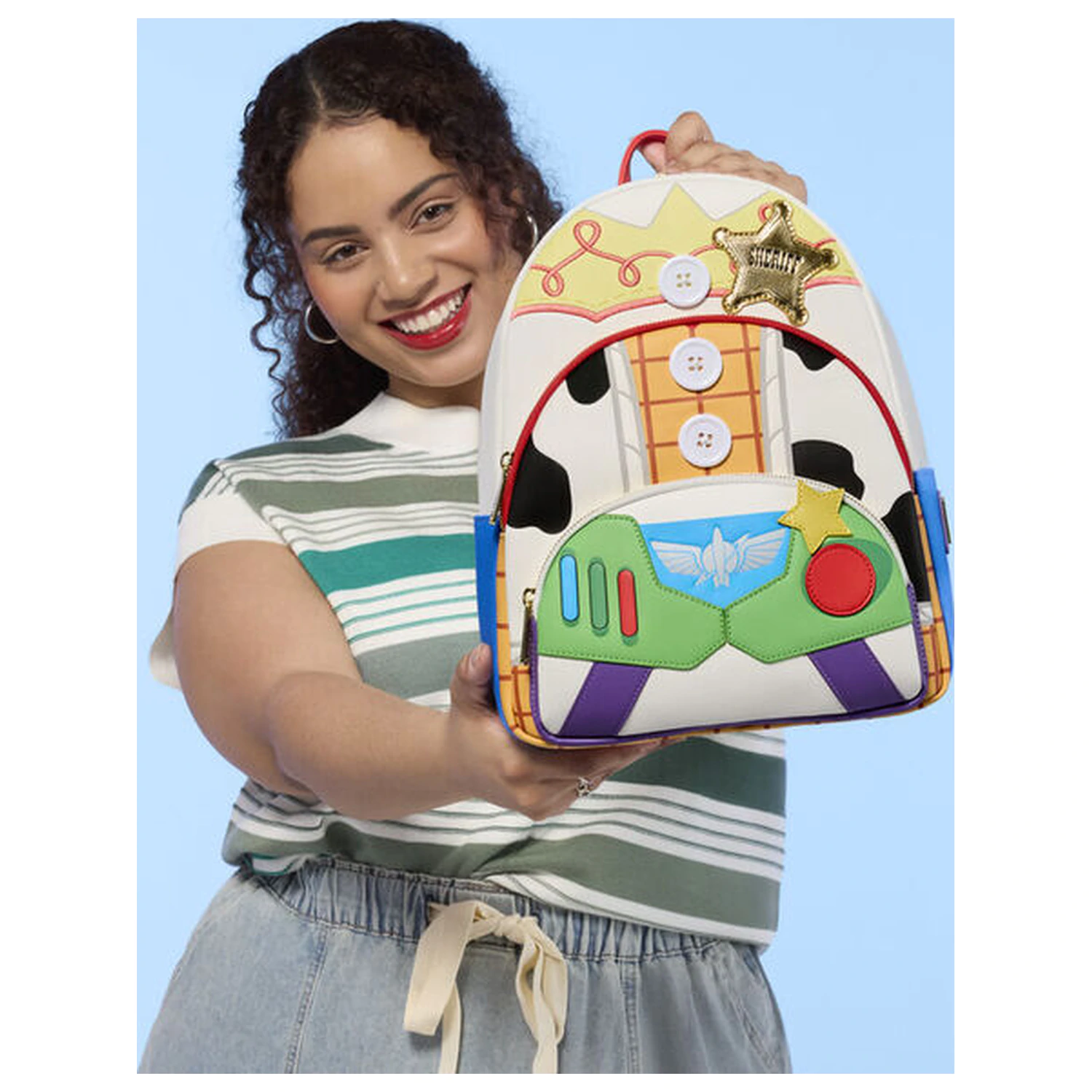 Loungefly Disney Pixar Toy Story 5 Jessie, Woody & Buzz Lightyear ruksak 31cm fotografija proizvoda
