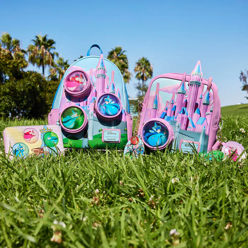 Loungefly Disney Sleeping Beauty Castle Three Good Fairies Stained Glass torba fotografija proizvoda