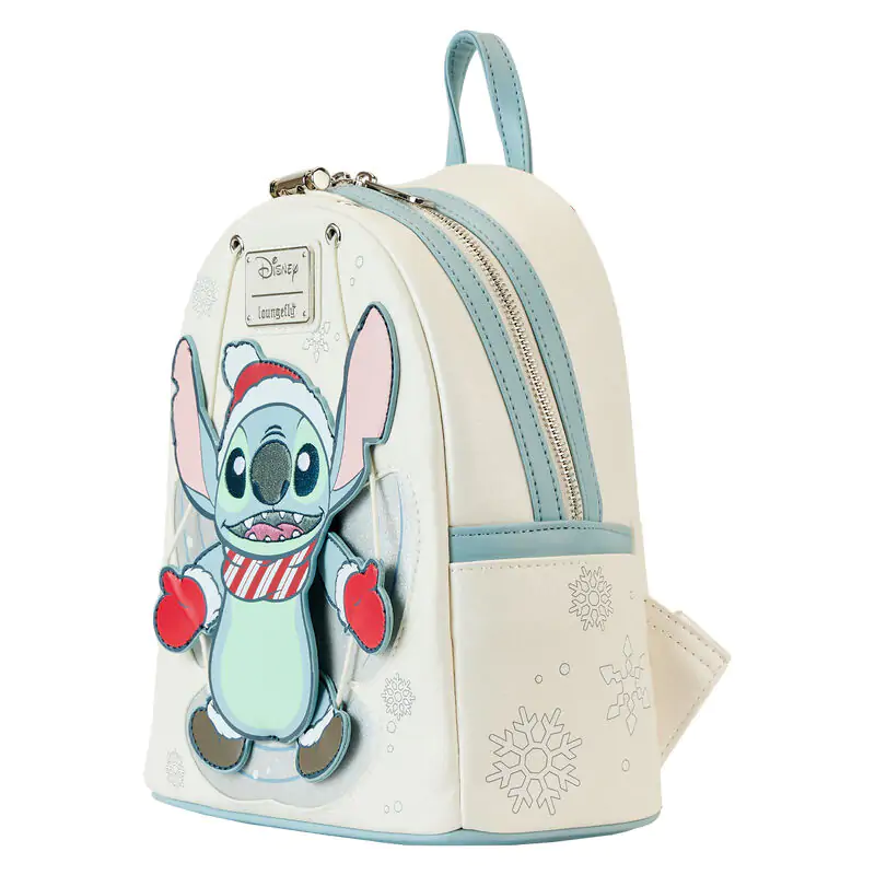 Loungefly Disney Stitch Holiday Snow Angel ruksak sa šljokicama 26 cm fotografija proizvoda