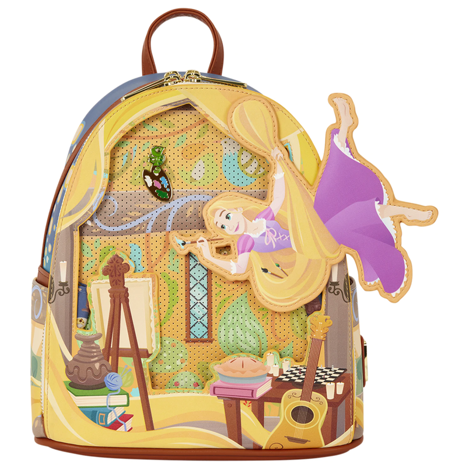 Loungefly Disney Tangled Rapunzel Glow Pin Trader ruksak 26cm fotografija proizvoda
