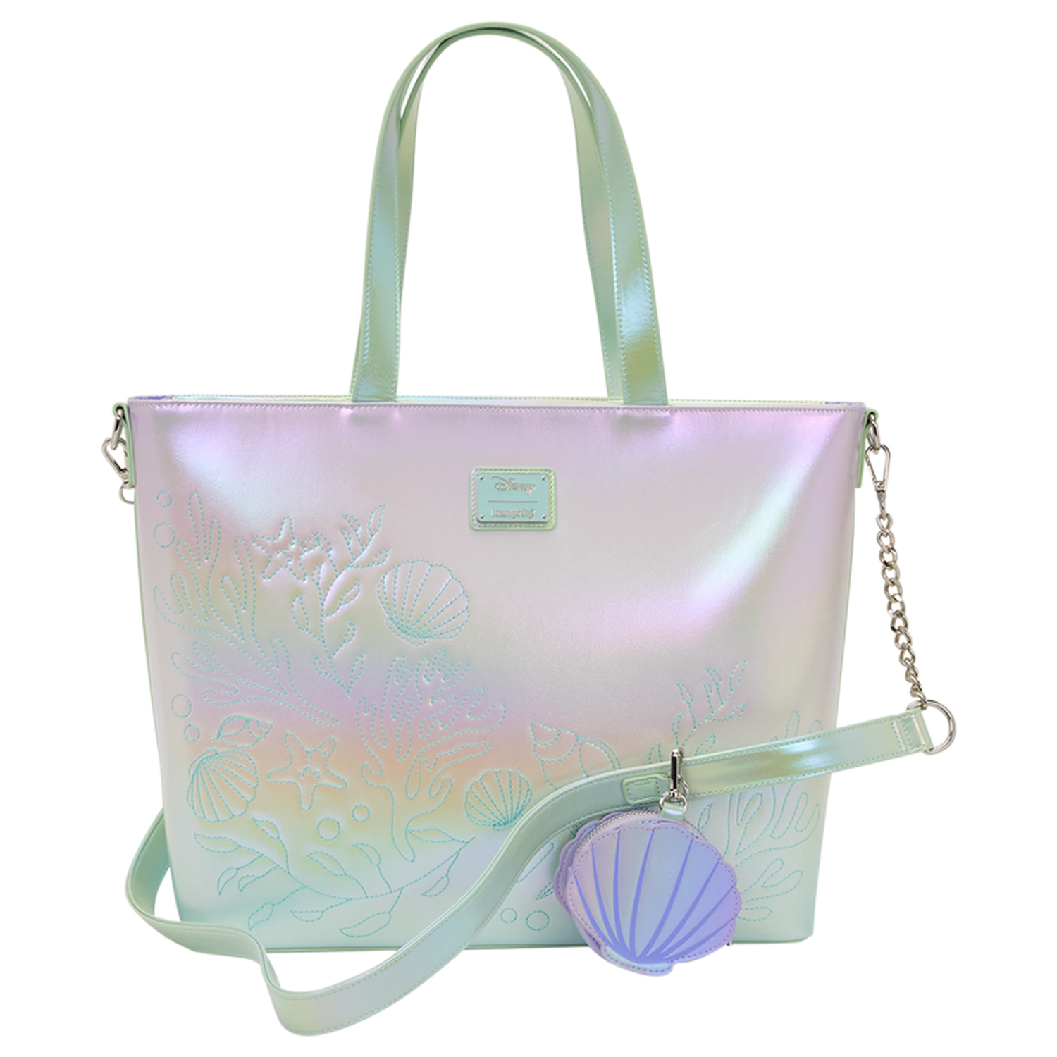 Loungefly Disney The Little Mermaid Ariel, Flounder and Sebastian torba za kupovinu s torbicom za kovanice fotografija proizvoda