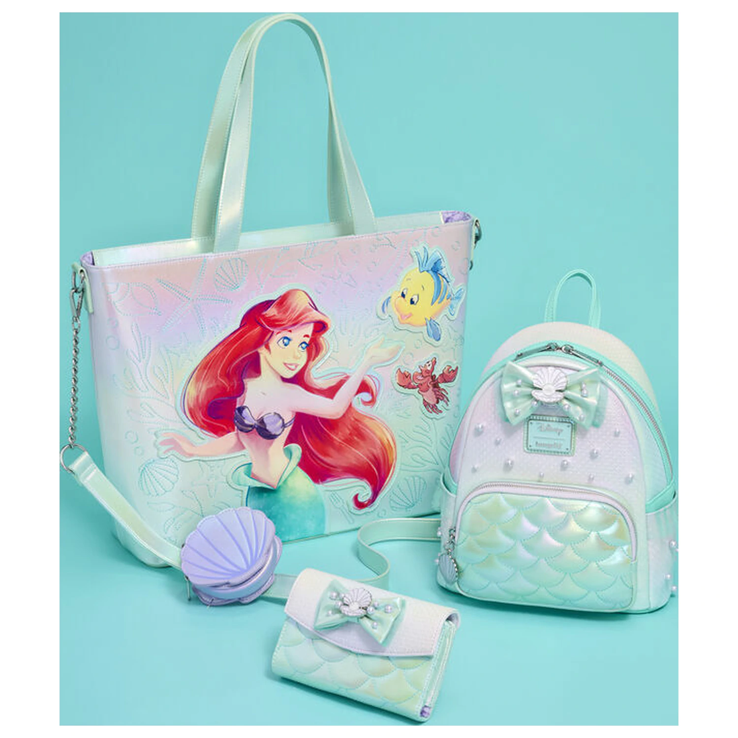 Loungefly Disney The Little Mermaid Iridescent Pearl preklopni novčanik fotografija proizvoda