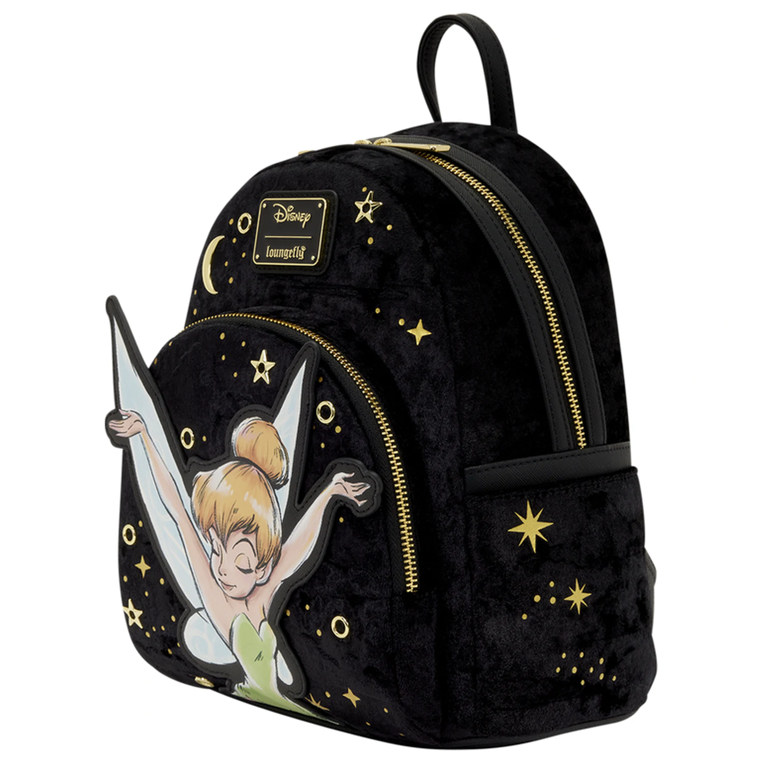 Loungefly Disney Tinker Bell Pixie Dust Velvet ruksak 26 cm fotografija proizvoda