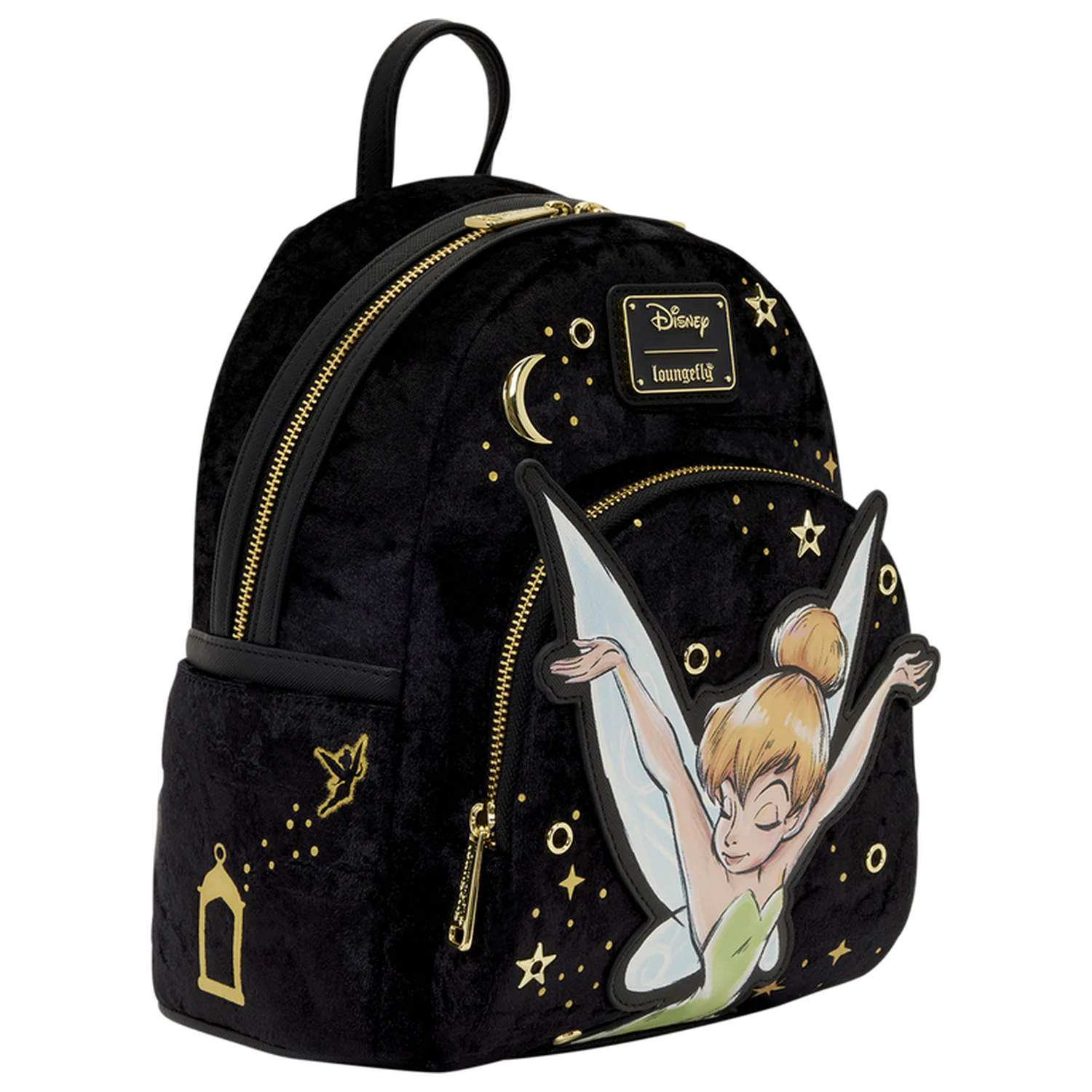 Loungefly Disney Tinker Bell Pixie Dust Velvet ruksak 26 cm fotografija proizvoda