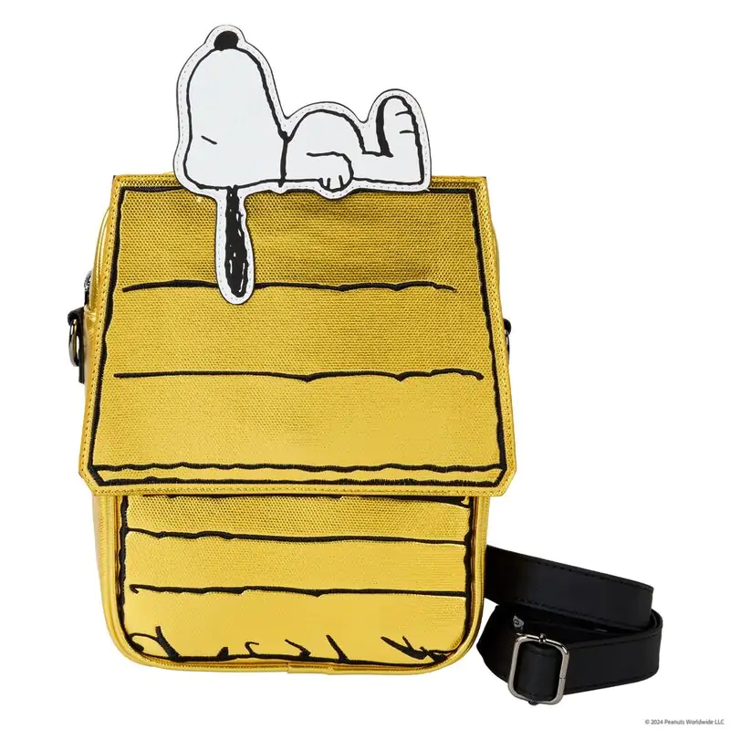 Loungefly Peanuts 75th Anniversary Snoopy Sleeping Doghouse crossbody torba fotografija proizvoda