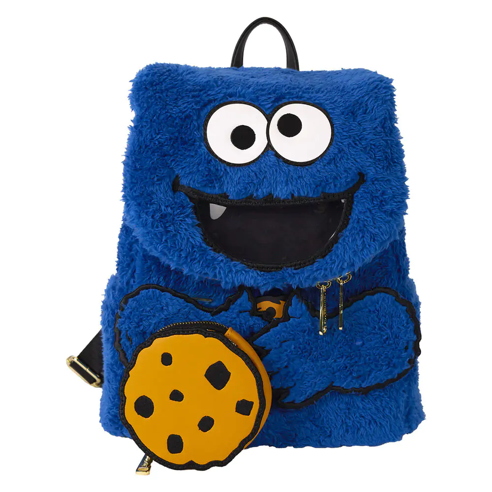 Loungefly Sesame Street Cookie Monster plišani ruksak + torbica fotografija proizvoda