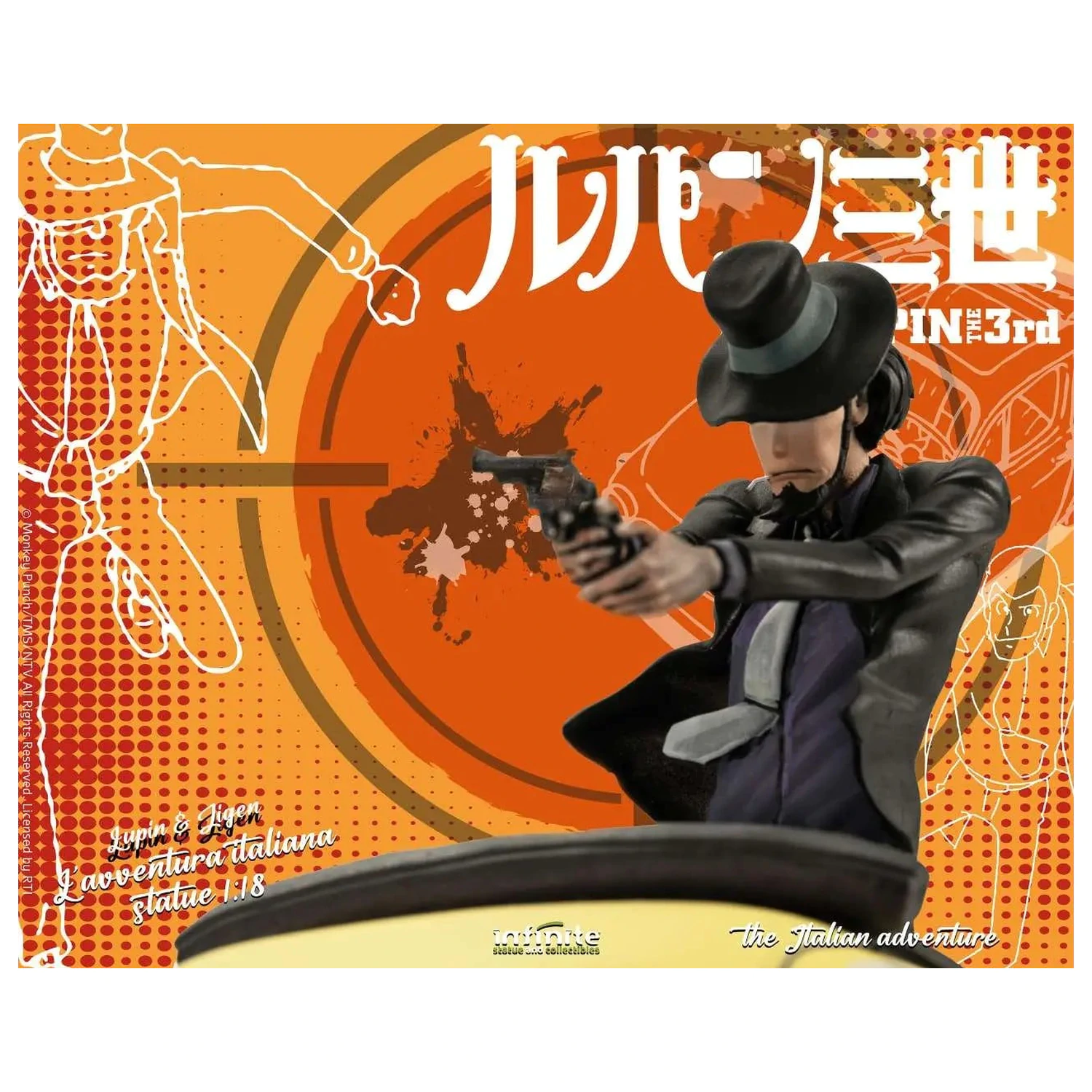 Lupin the 3rd The Italian Adventure Lupin Jigen statua 1/18 14 cm fotografija proizvoda