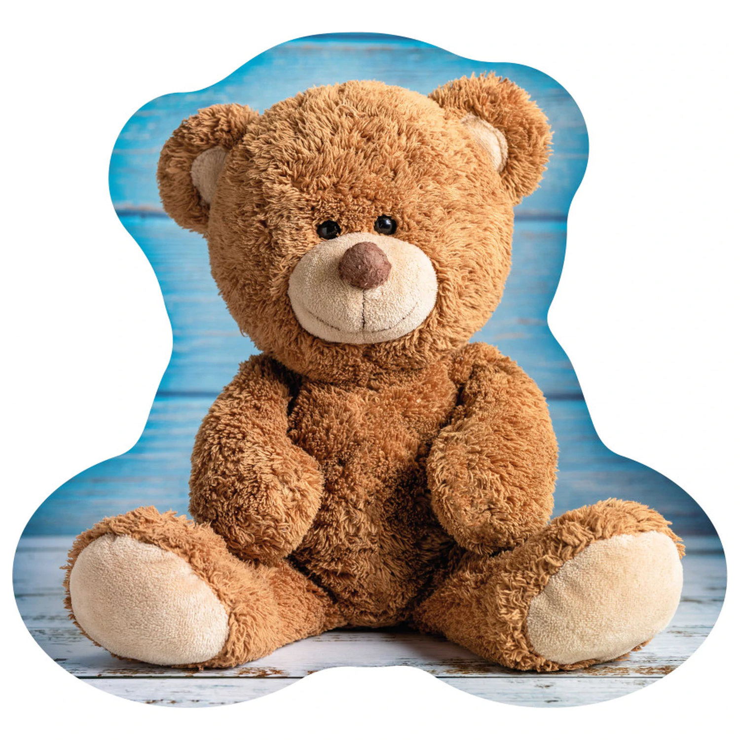 Teddy Blue oblikovani jastuk, dekorativni jastuk fotografija proizvoda