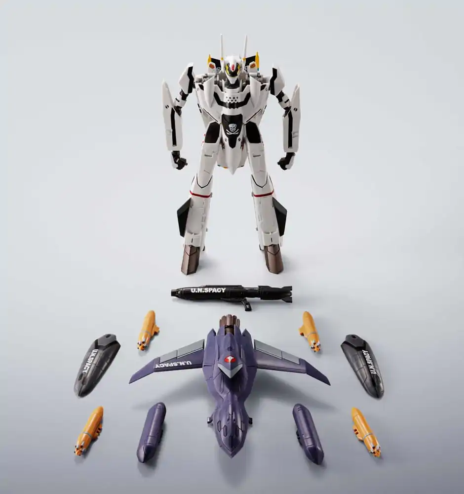 Macross 7 Hi-Metal R akcijska figura VF-0S Phoenix (Roy Focker Use) & QF-2200D-B Ghost Set 14 cm fotografija proizvoda