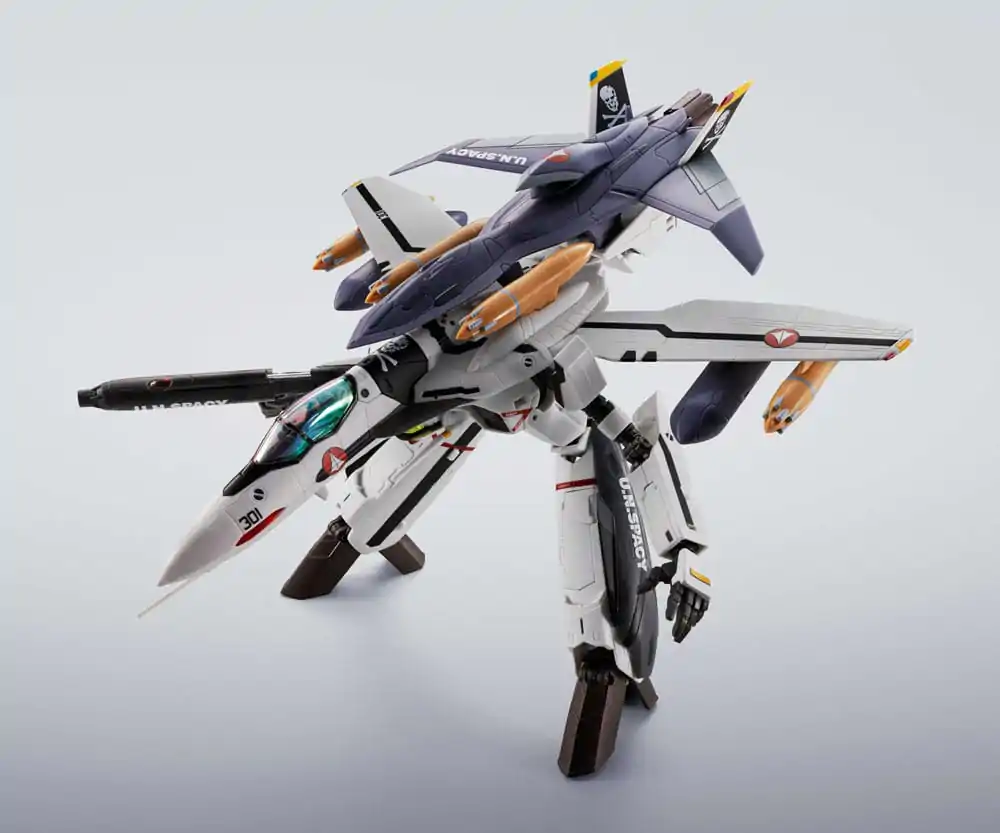 Macross 7 Hi-Metal R akcijska figura VF-0S Phoenix (Roy Focker Use) & QF-2200D-B Ghost Set 14 cm fotografija proizvoda
