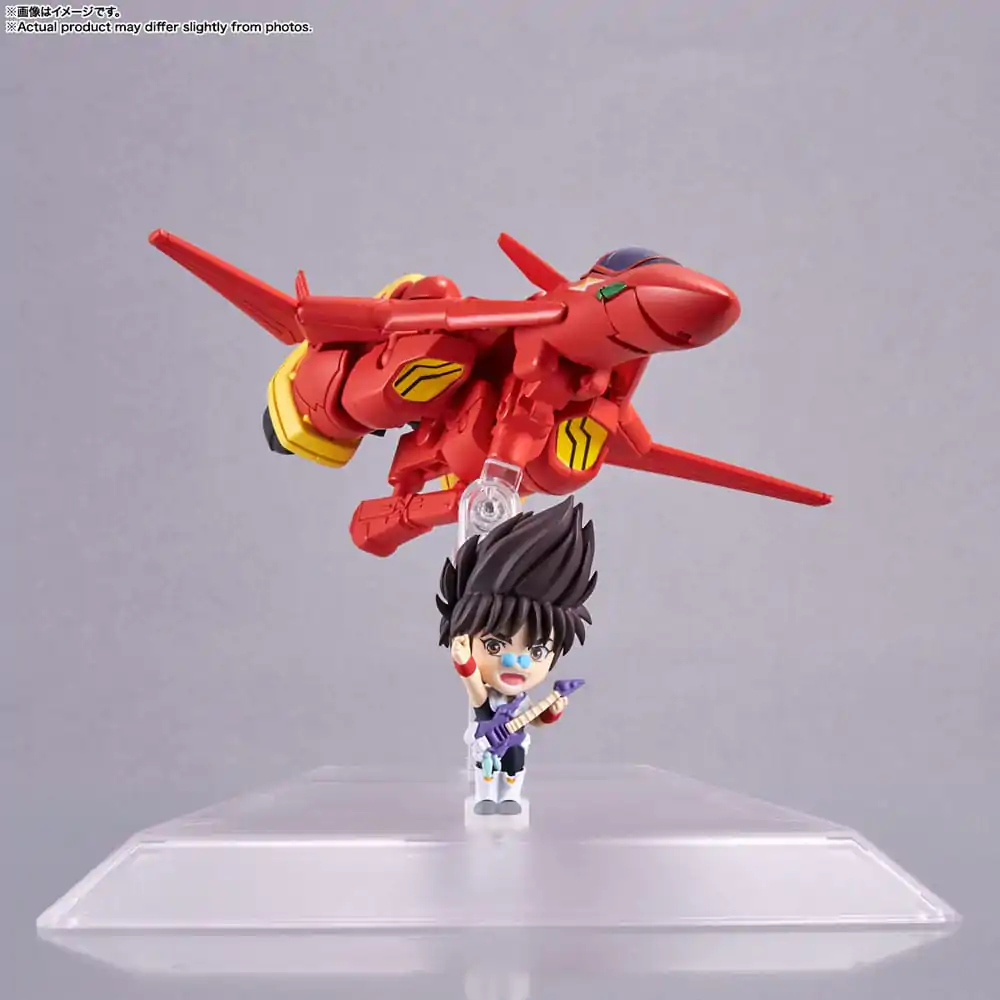 Macross 7 Tiny Session Vozilo i akcijska figura VF-19 Custom Fire Valkyrie s Basara Nekki 11 cm fotografija proizvoda