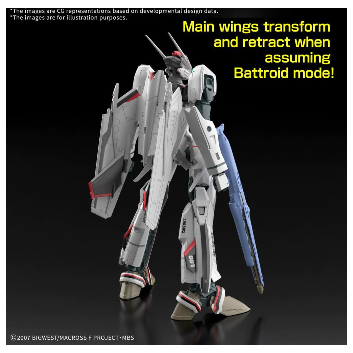 Macross HG 1/100 VF-25F Messiah Valkyrie Alto Custom Model Kit fotografija proizvoda