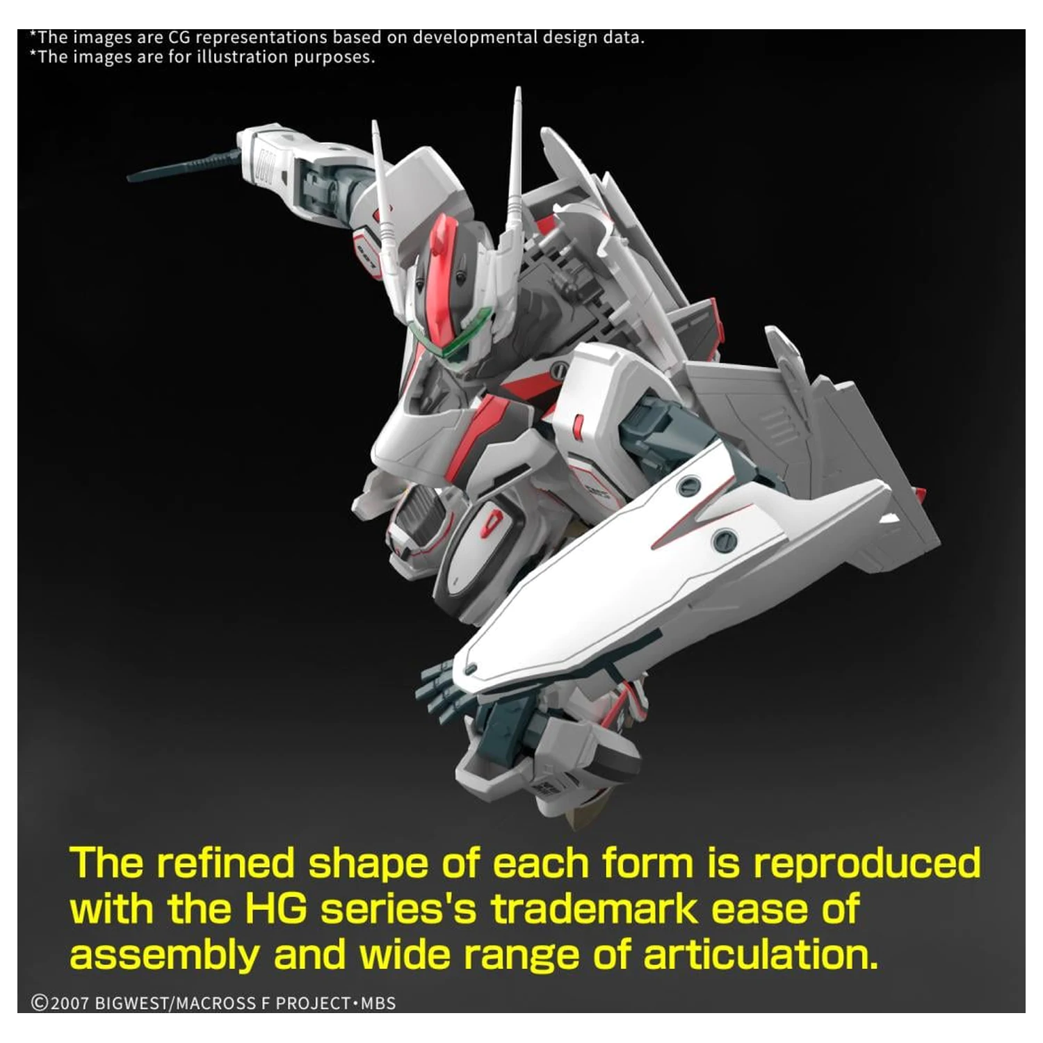 Macross HG 1/100 VF-25F Messiah Valkyrie Alto Custom Model Kit fotografija proizvoda