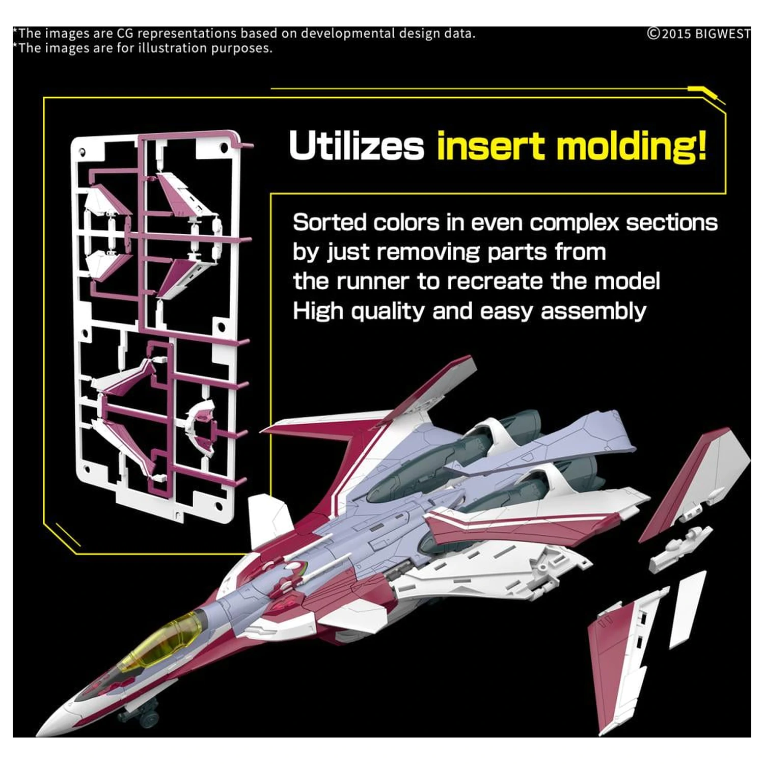 Macross HG 1/100 VF-31C Siegfried (Farina Jenius) Deluxe komplet modela fotografija proizvoda