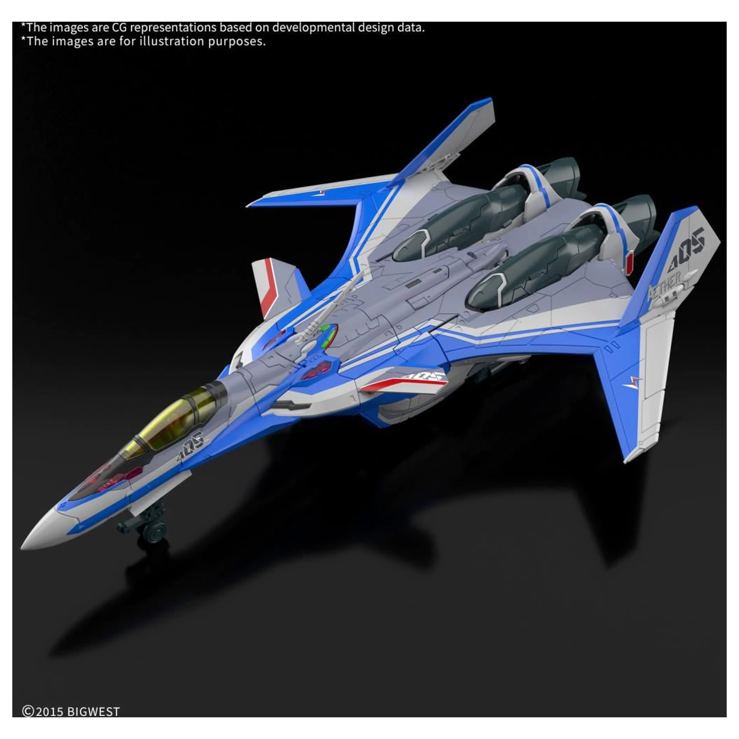 Macross HG 1/100 VF-31J Siegfried (Hayate Immelmann Use) komplet modela fotografija proizvoda
