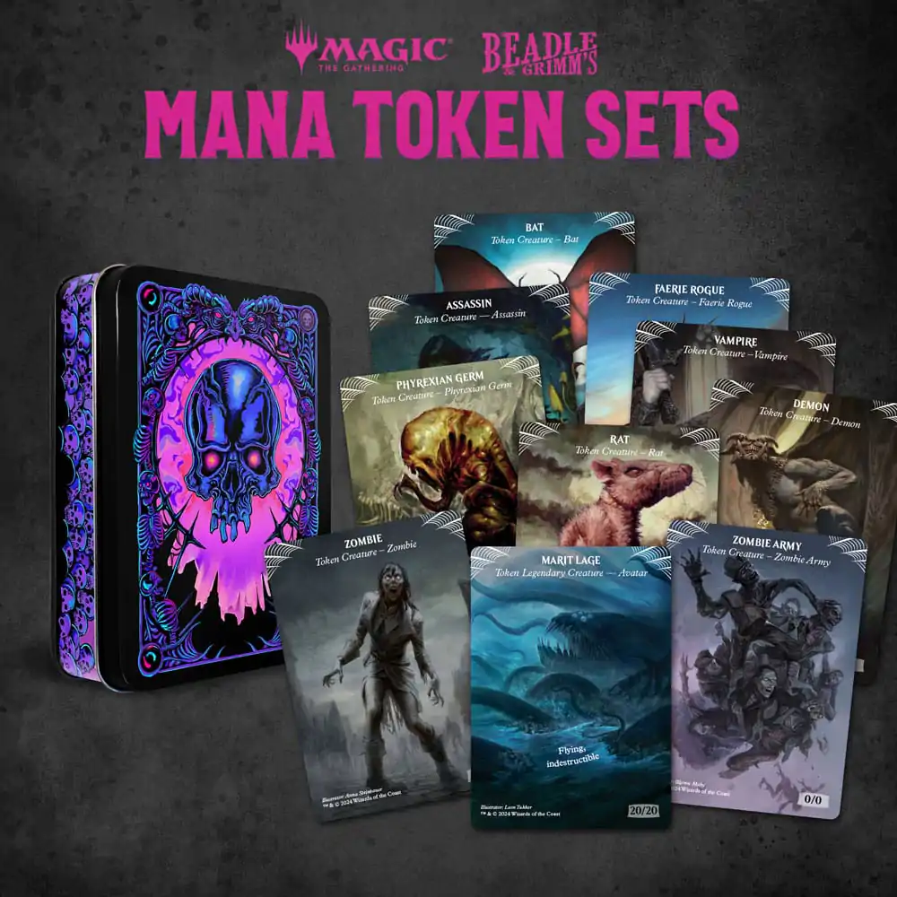 Magic the Gathering set kockica i žetona Black Mana fotografija proizvoda