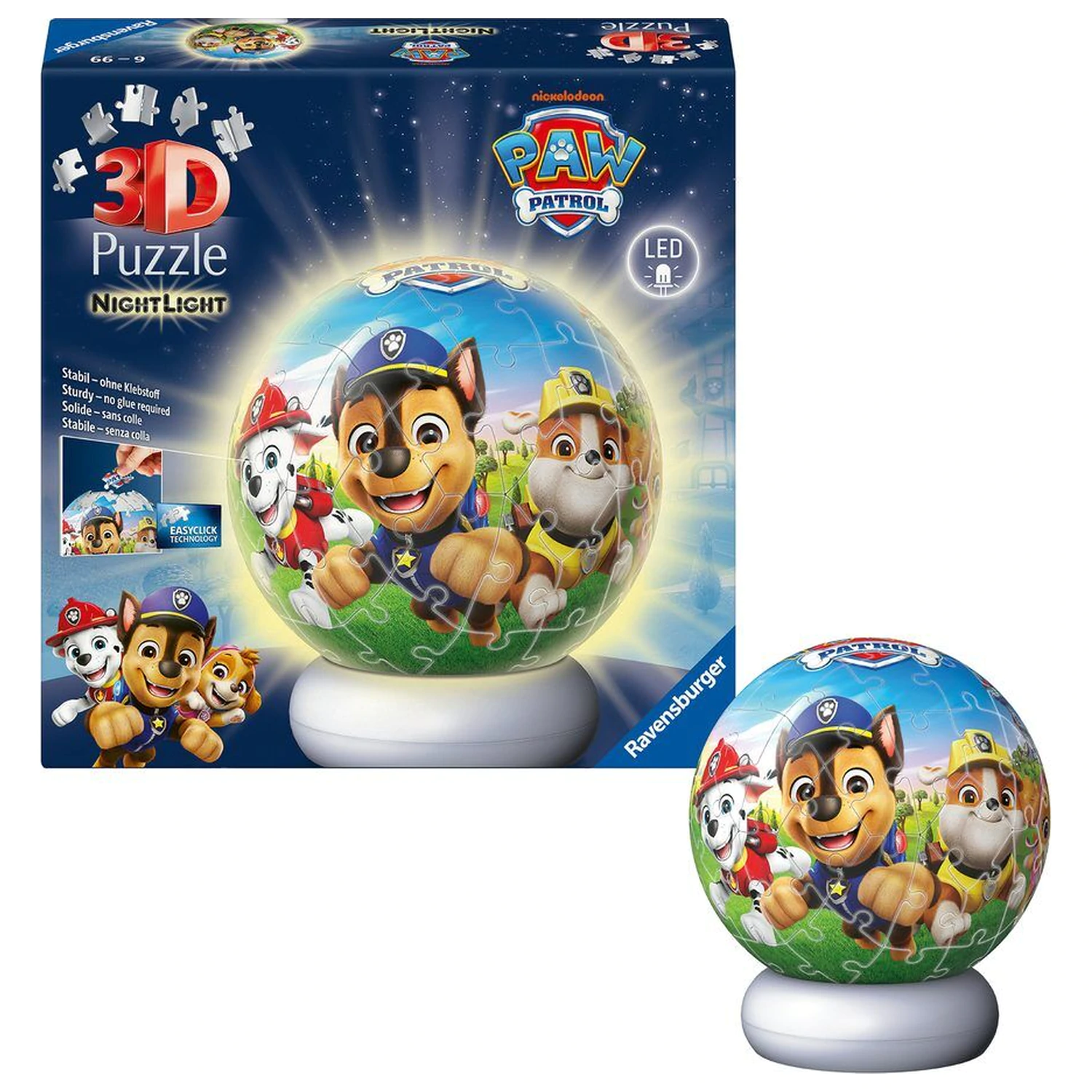 Paw Patrol 3D Nightlight slagalica lopta 74 komada fotografija proizvoda