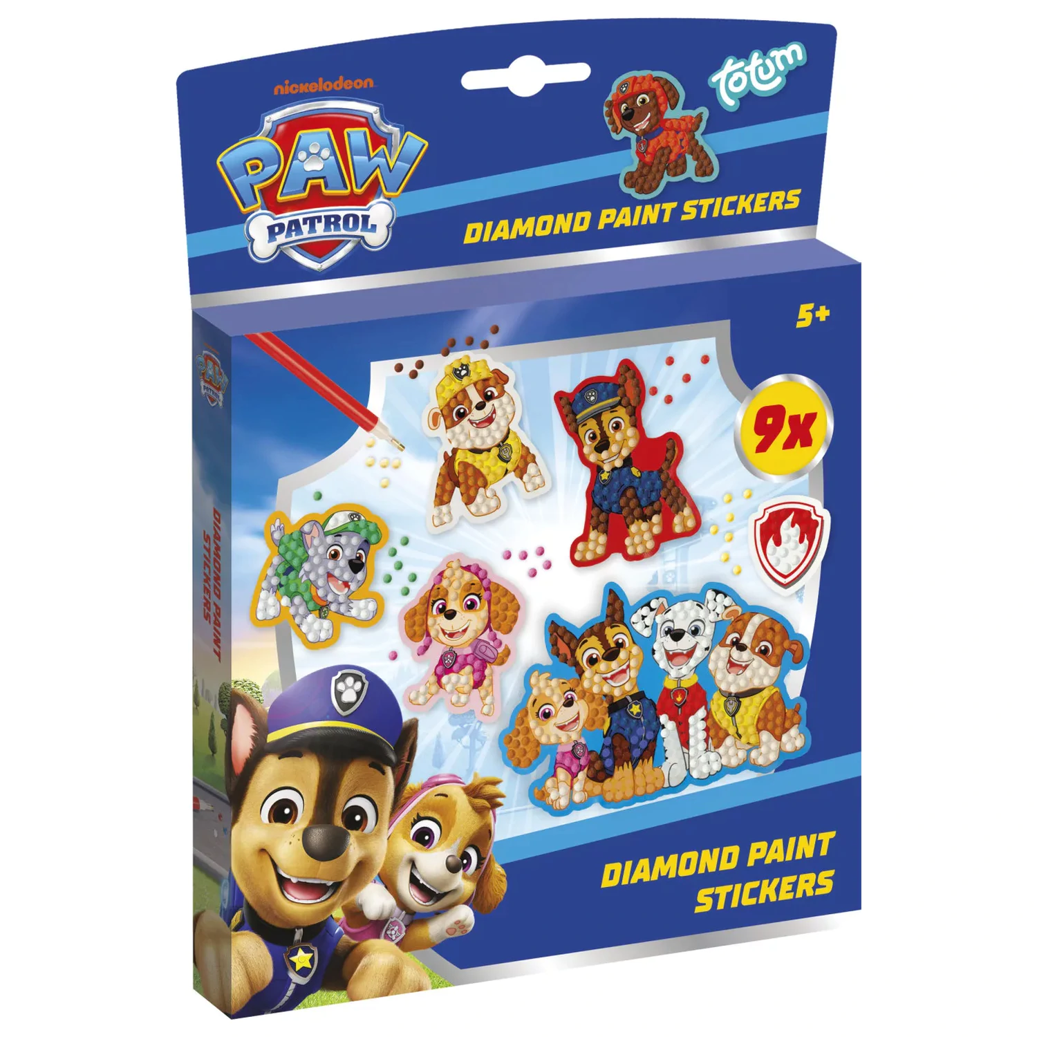 Paw Patrol Best Team dijamantna slika naljepnica, pakiranje od 9 komada fotografija proizvoda