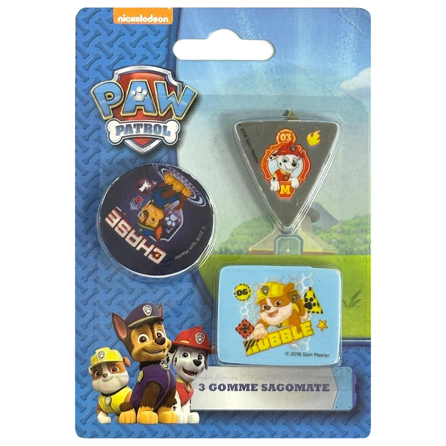 Paw Patrol Dječji set gumica za brisanje oblikovanih u 3 komada fotografija proizvoda