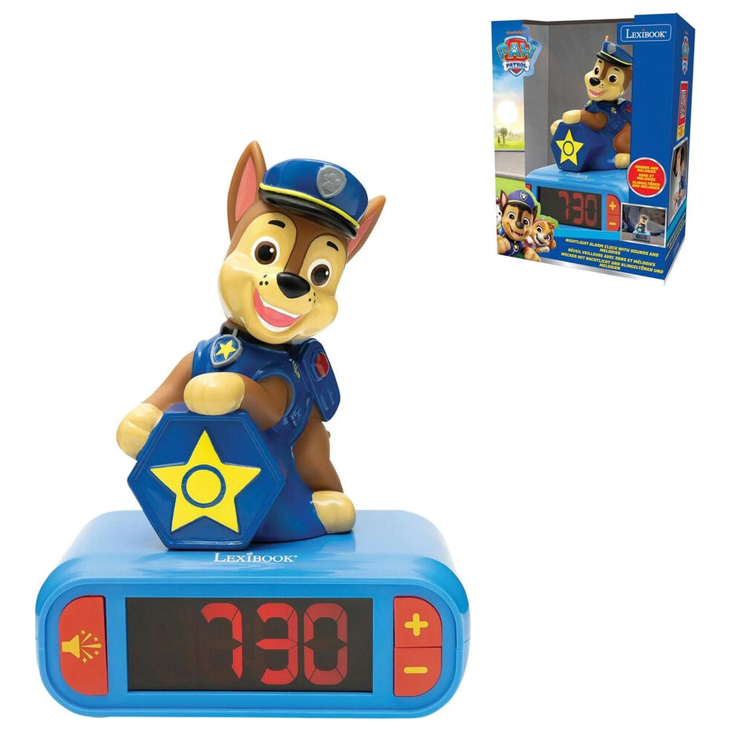 Paw Patrol Chase 3D noćno svjetlo digitalna budilica fotografija proizvoda