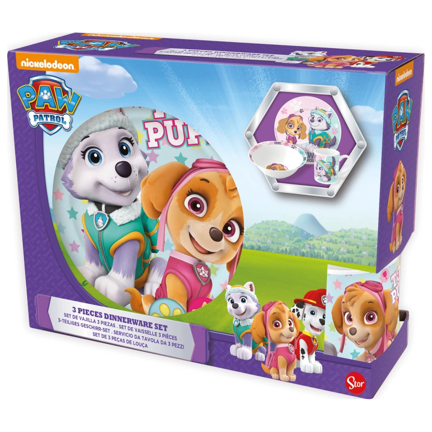 Paw Patrol Girl Stars porculanski set za jelo fotografija proizvoda