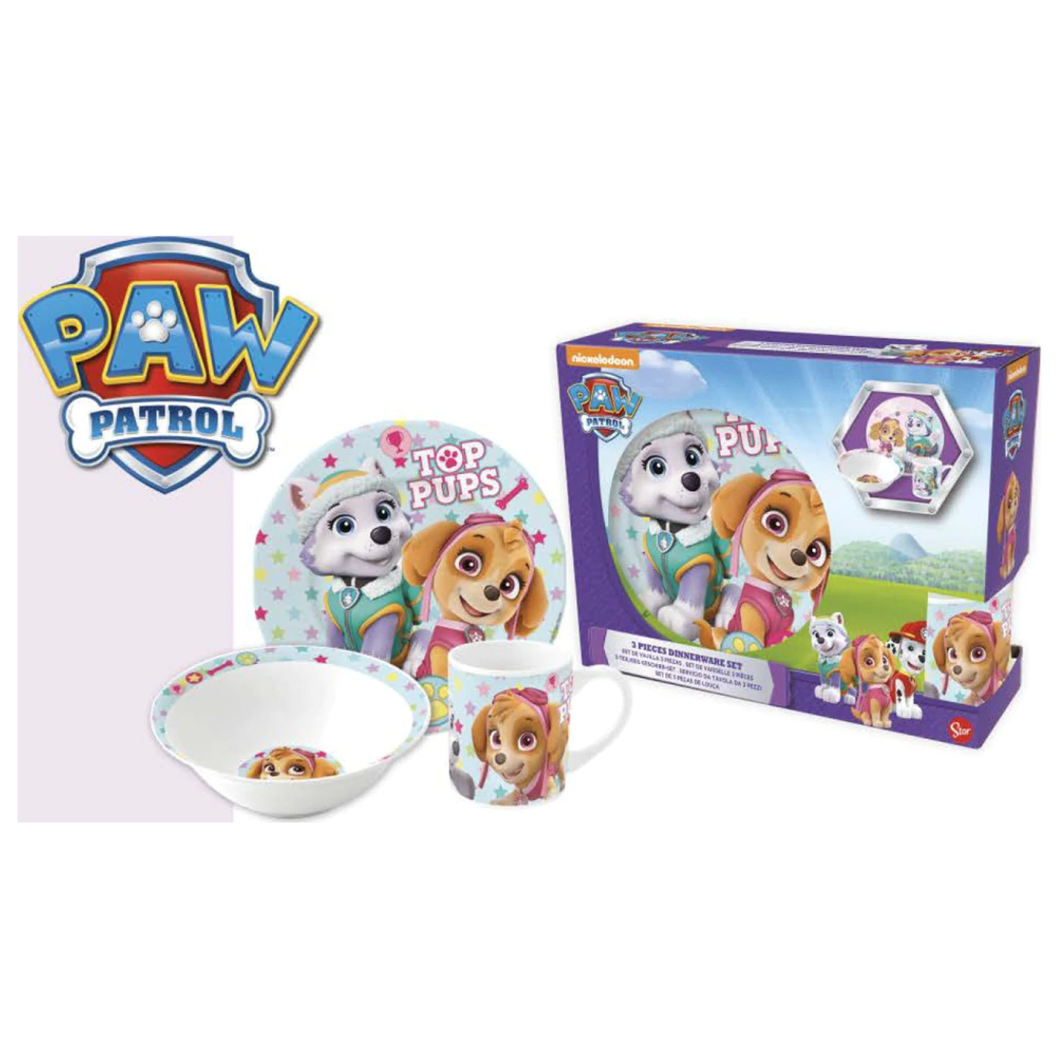 Paw Patrol Girl Stars porculanski set za jelo fotografija proizvoda