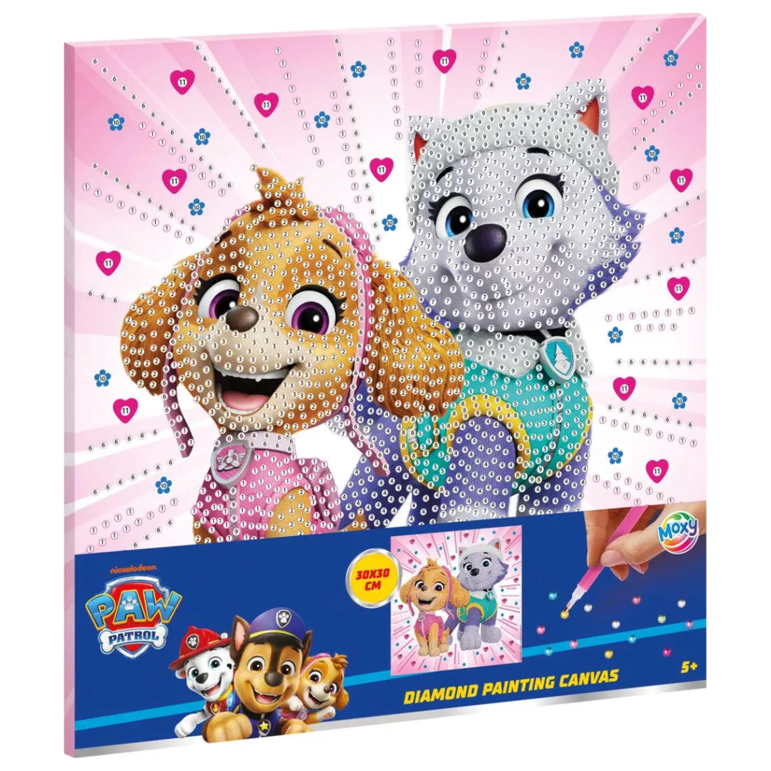 Paw Patrol Girls Power Diamond painting kit na platnu 30x30 cm fotografija proizvoda