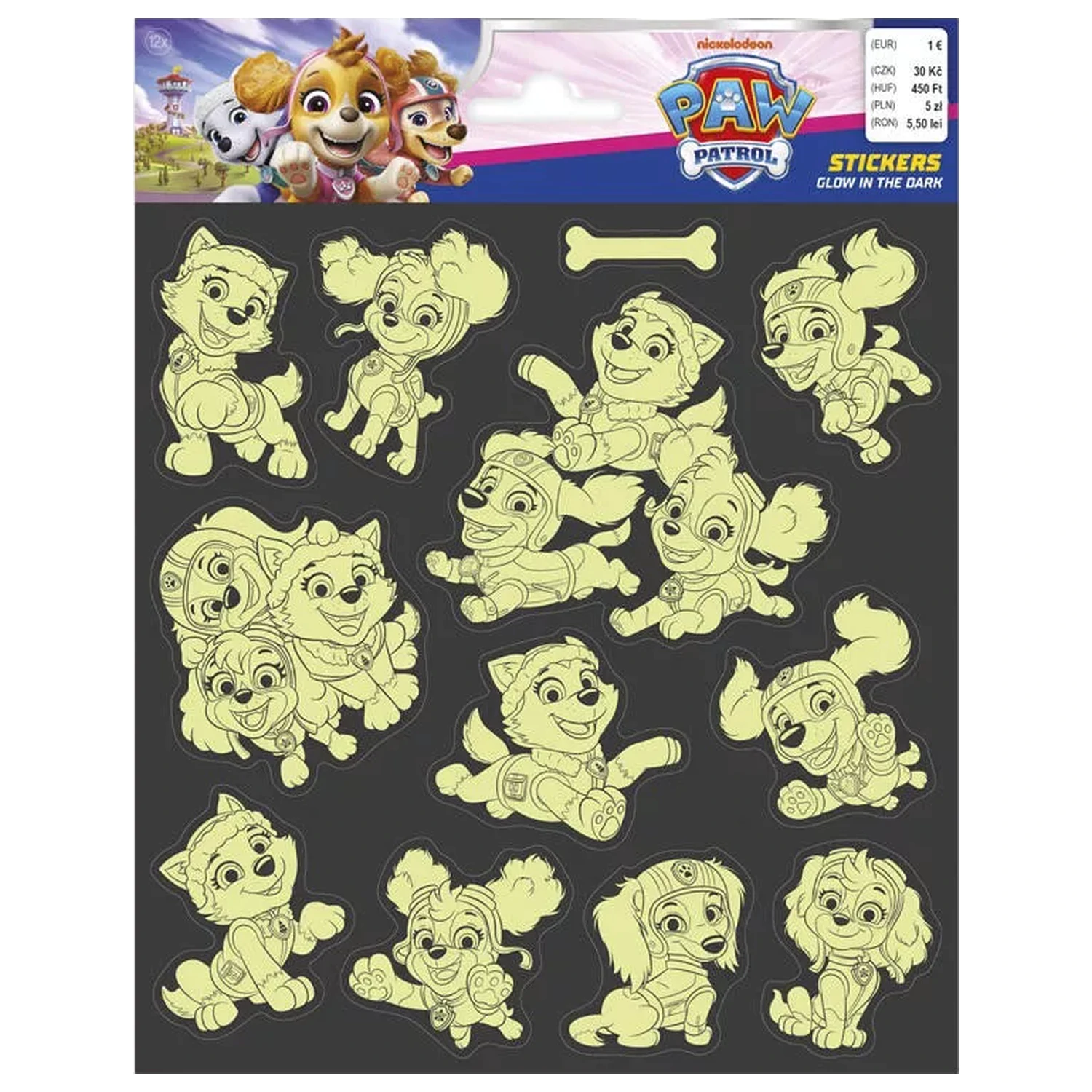 PAW Patrol Girls naljepnica koja svijetli u mraku fotografija proizvoda