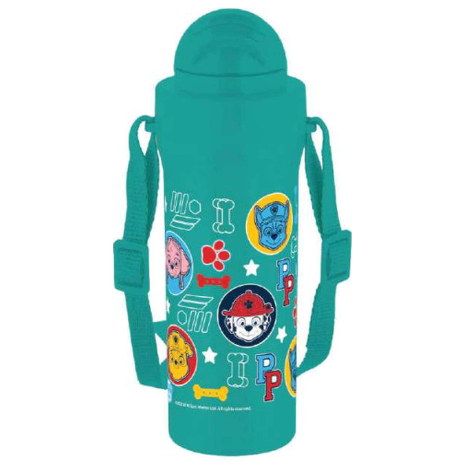 Paw Patrol Heads Plastična boca za vodu sa slamkom i vješalicom 350 ml fotografija proizvoda