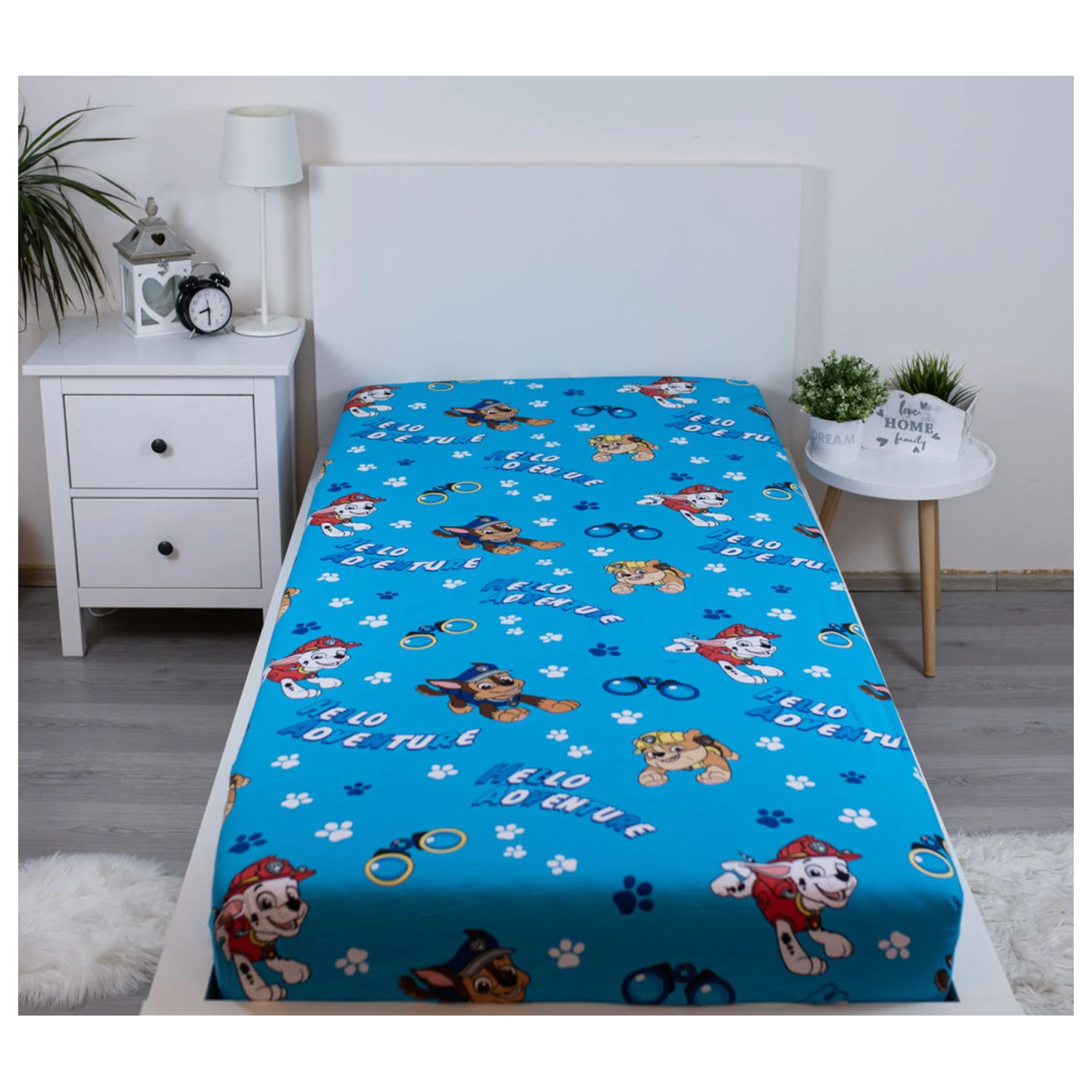 Paw Patrol Hello Adventure uska plahta 90x200 cm fotografija proizvoda