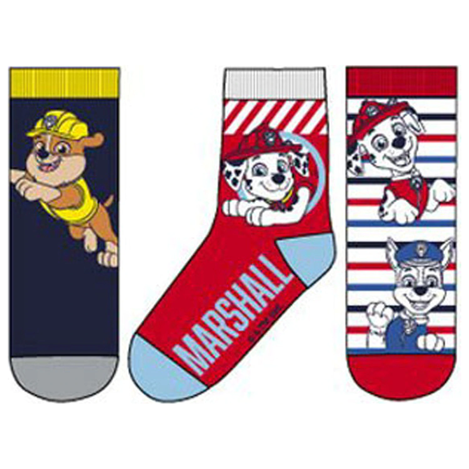 PAW Patrol Marshall, Rubble dječje čarape 31/34 fotografija proizvoda