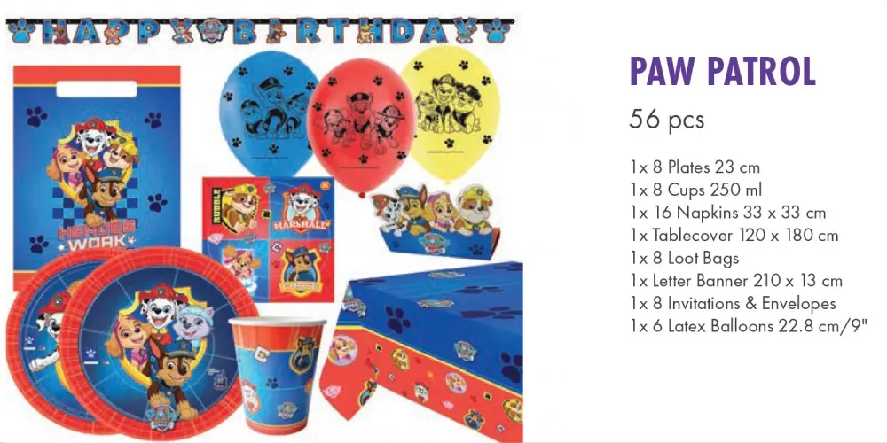 Paw Patrol set za zabavu 56 dijelova fotografija proizvoda