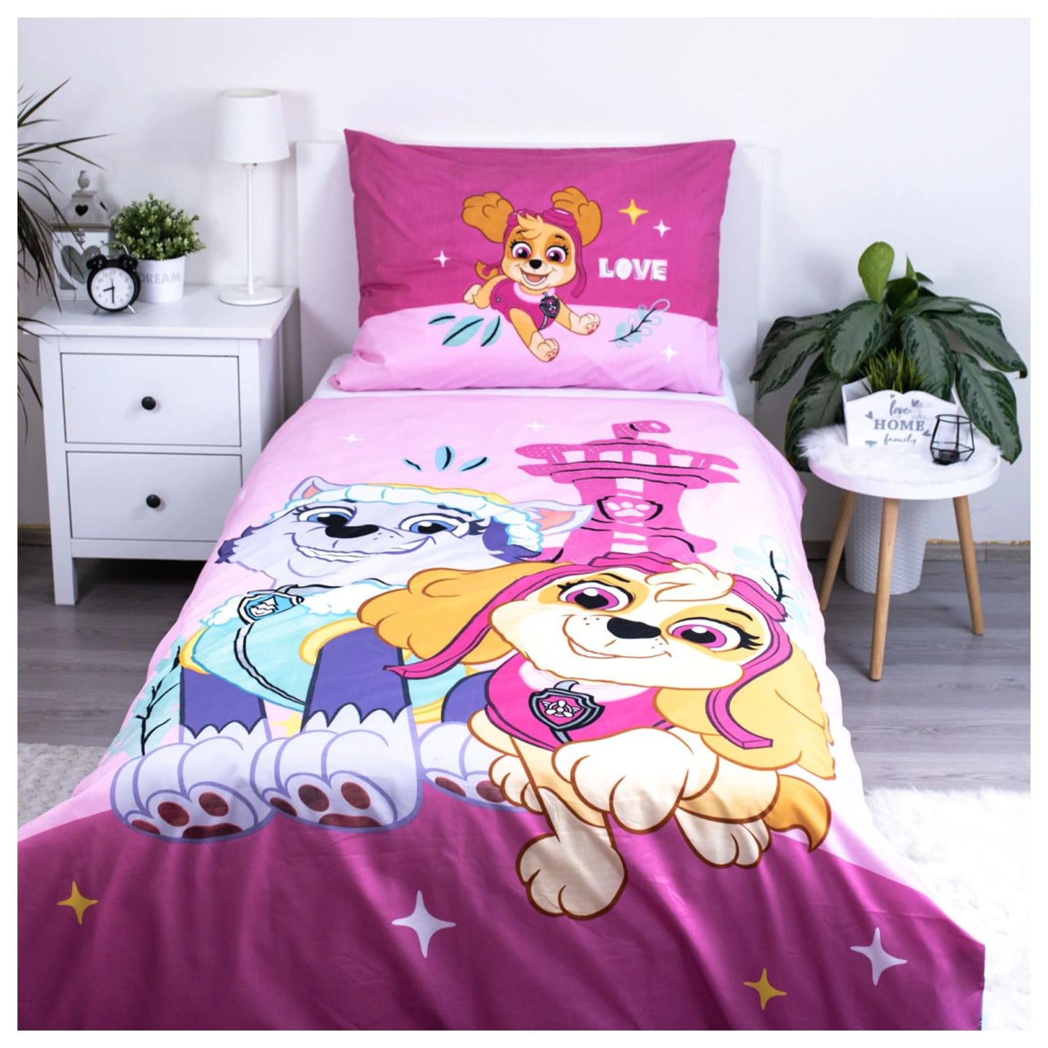 Paw Patrol Pink Love mikrofibra navlaka za poplun fotografija proizvoda