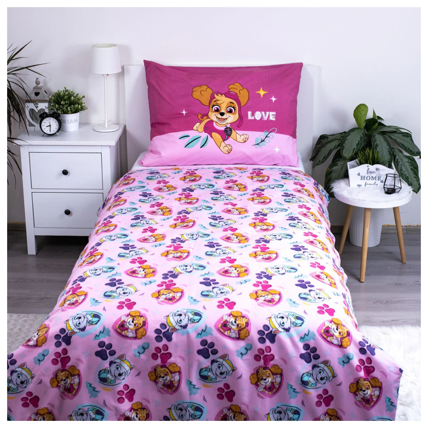 Paw Patrol Pink Love mikrofibra navlaka za poplun fotografija proizvoda